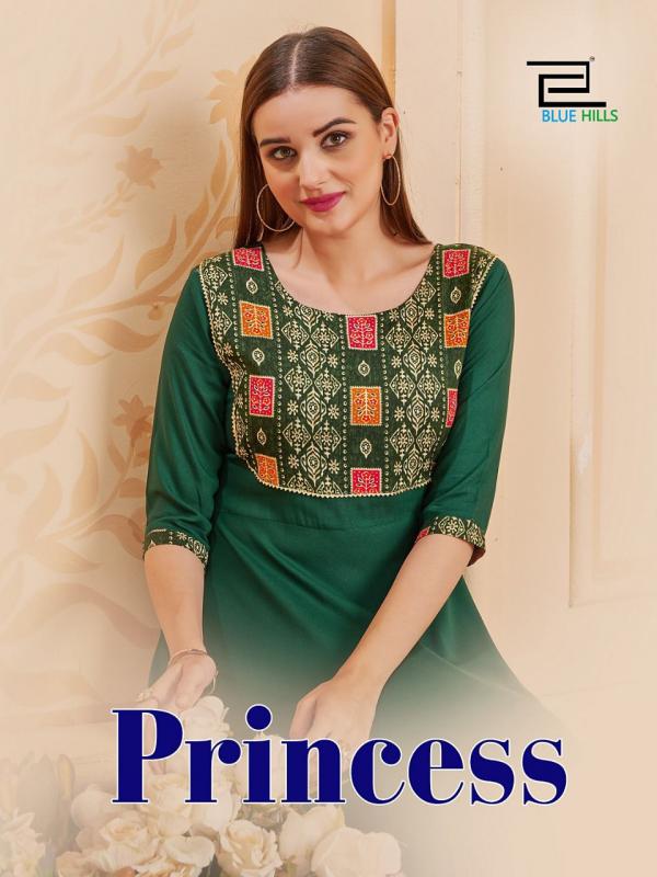 Blue Hills Princess Heavy Rayon Designer Anarkali Kurti Collection